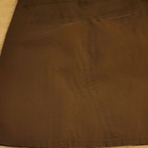 Talbots brown cotton mini aline  skirt